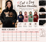 Pet Pocket Hoodie unisex hooded sweatshirt made of lamb wool