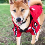 American Flag Trendy Windproof and Rainproof North Dog Coat for Large Dogs, Pet Rain Jacket