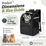 Apollo walker Cat Carrier Backpack for Small-Medium Cats,Dogs