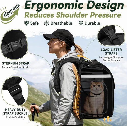 Apollo walker Cat Carrier Backpack for Small-Medium Cats,Dogs