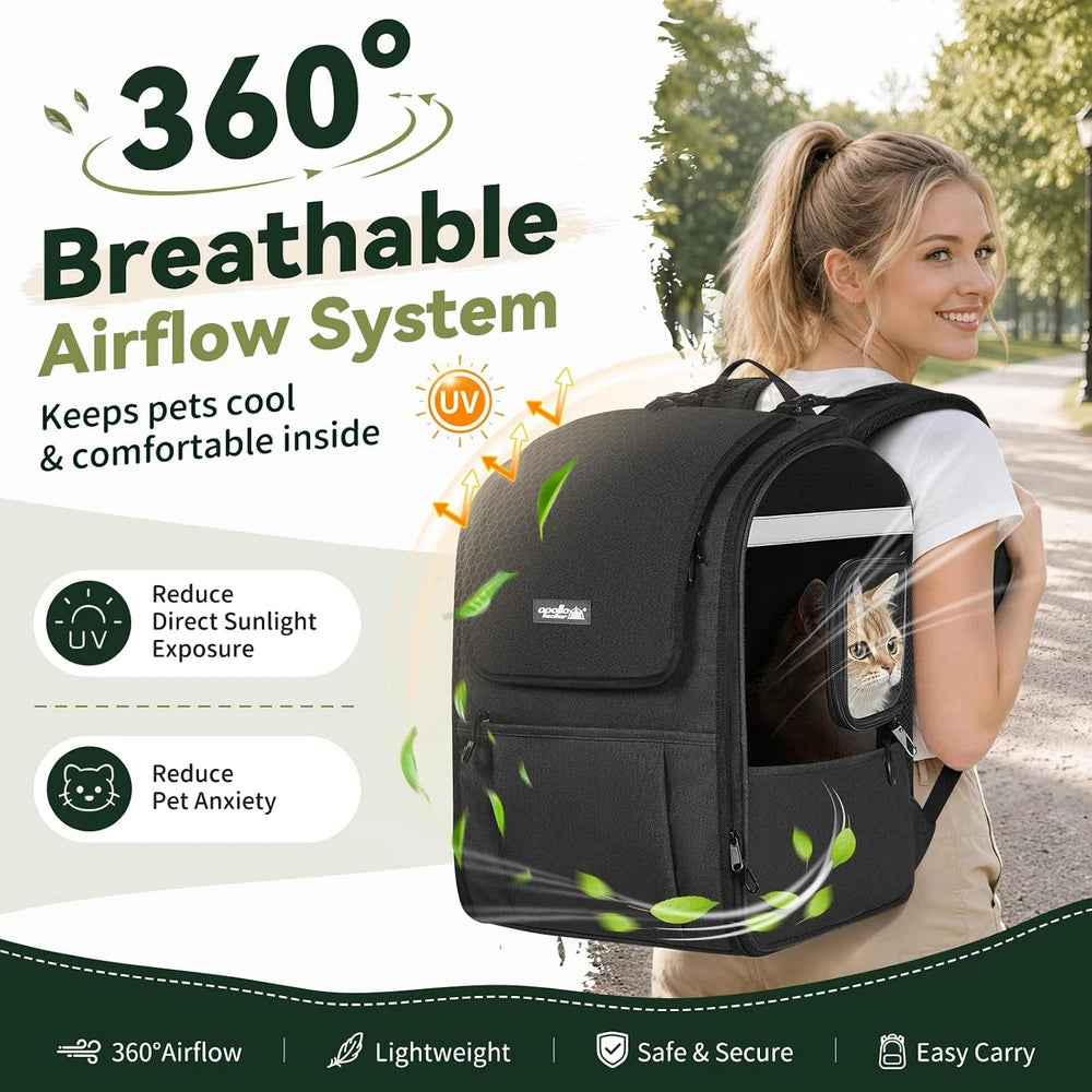Apollo walker Cat Carrier Backpack for Small-Medium Cats,Dogs