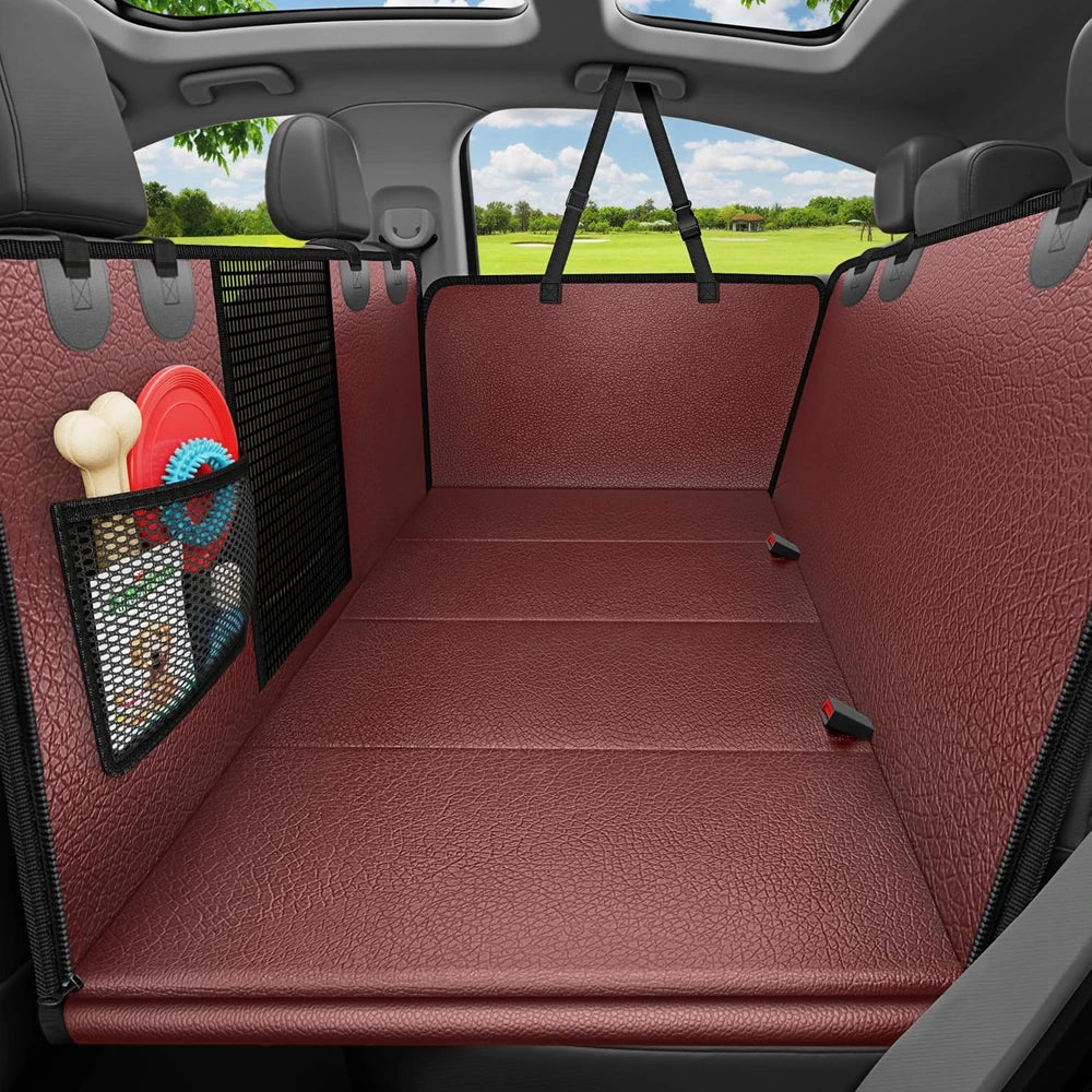 Hard Bottom Dog Car Seat Cover for Back Seat, Waterproof Hammock
