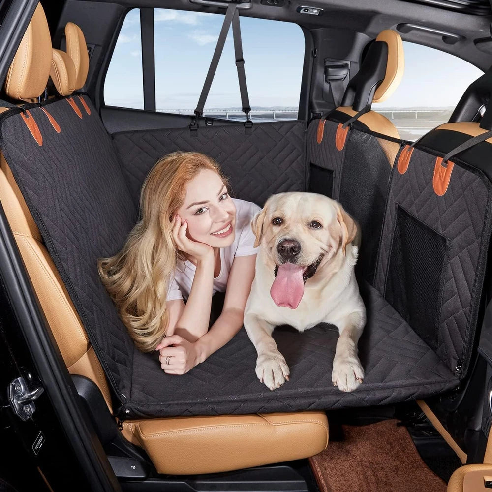 Hard Bottom Dog Car Seat Cover for Back Seat,Seat Extender for Dogs