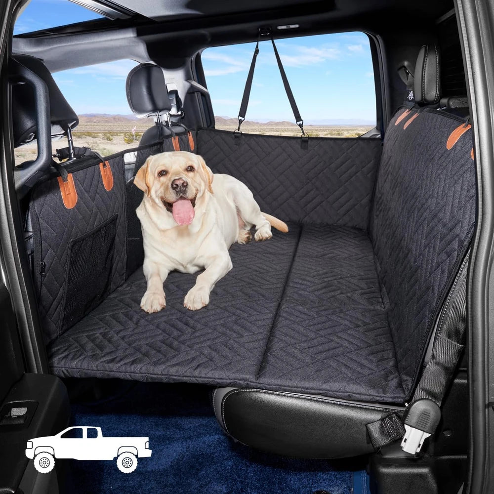 Hard Bottom Dog Car Seat Cover for Back Seat,Seat Extender for Dogs