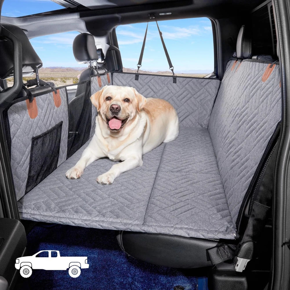 Hard Bottom Dog Car Seat Cover for Back Seat,Seat Extender for Dogs