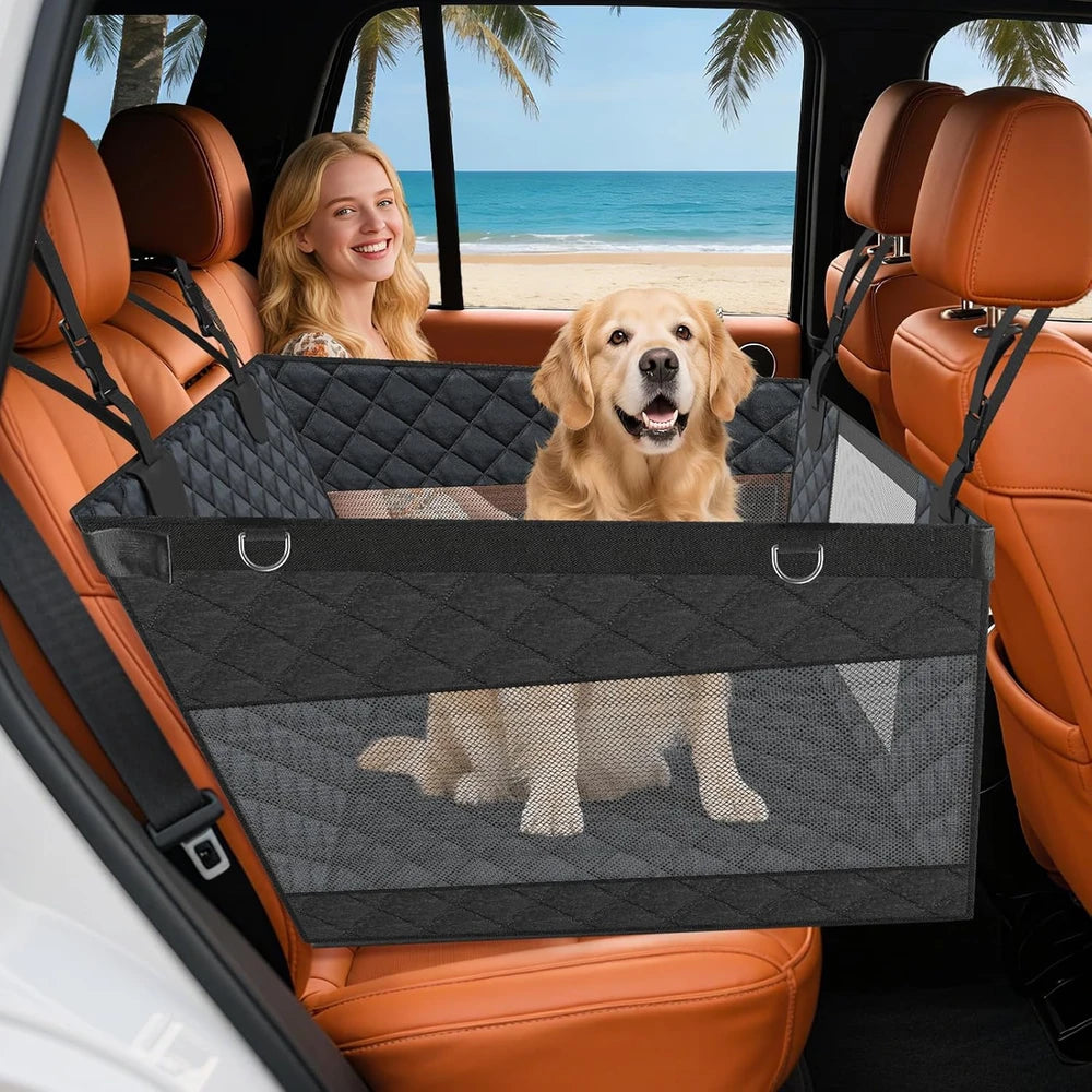 Dog Car Seat Backseat Extender Hard Bottom for Medium Large Dogs