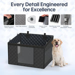 Dog Car Seat Backseat Extender Hard Bottom for Medium Large Dogs