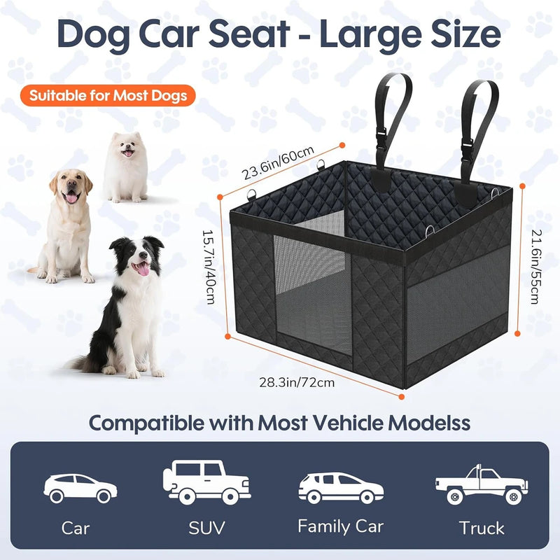 Dog Car Seat Backseat Extender Hard Bottom for Medium Large Dogs