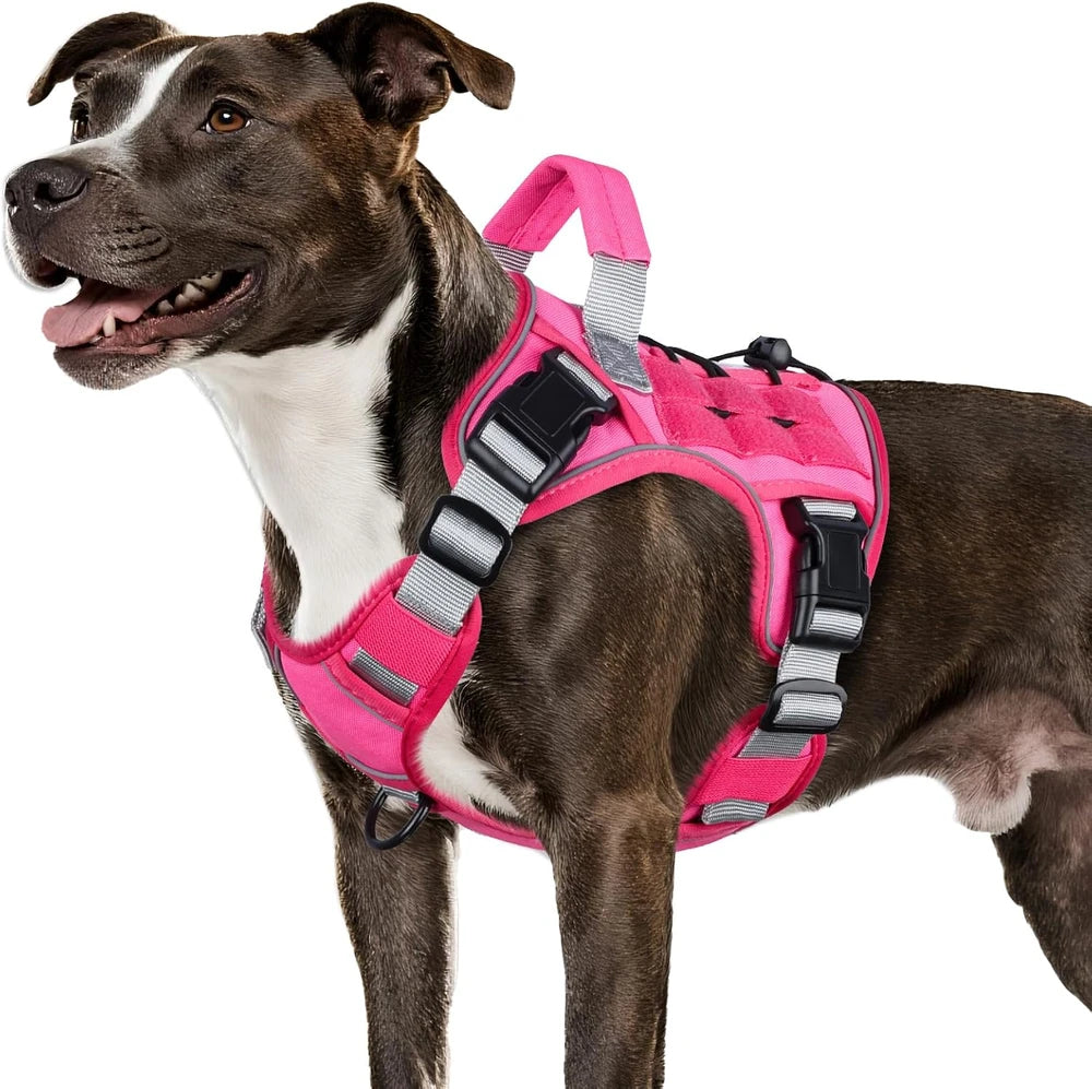 Tactical Dog Harness for Large Dogs,No Pull Heavy Duty Dog Harness