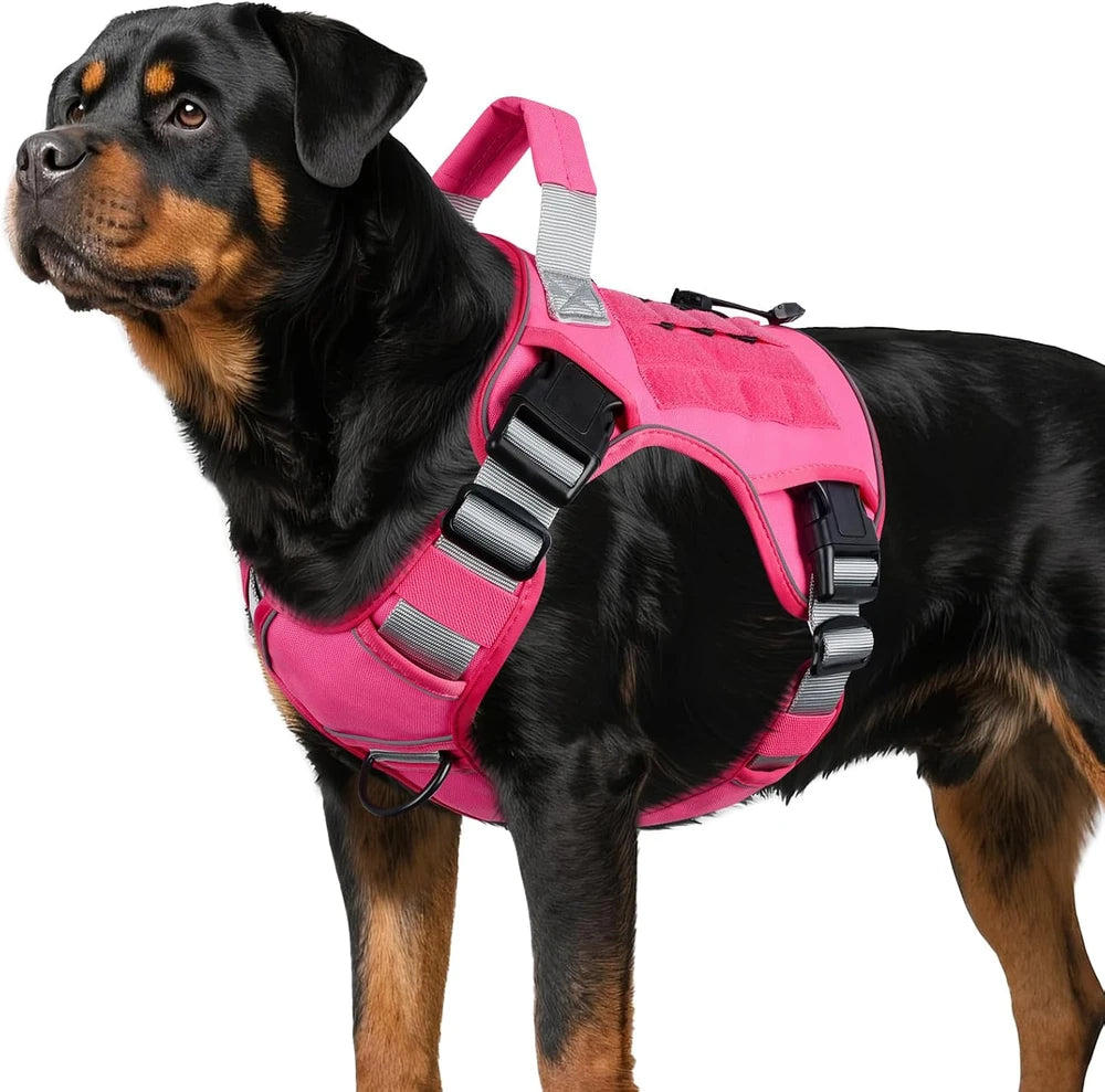Tactical Dog Harness for Large Dogs,No Pull Heavy Duty Dog Harness