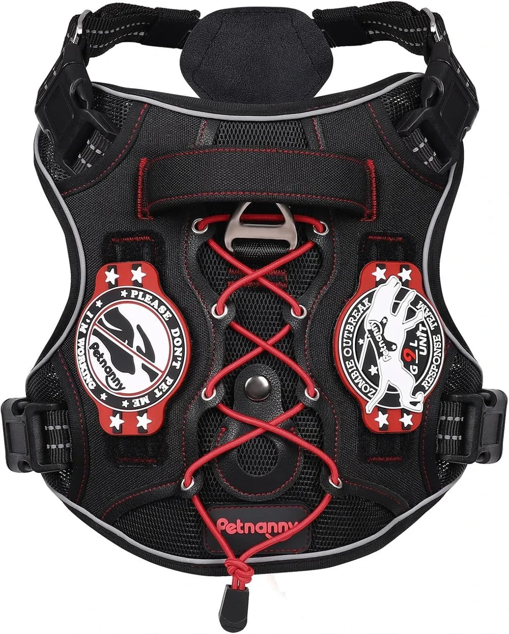 Petnanny Tactical Dog Harness Breathable Mesh Service Vest L Purple Camo