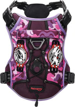 Petnanny Tactical Dog Harness Breathable Mesh Service Vest L Purple Camo