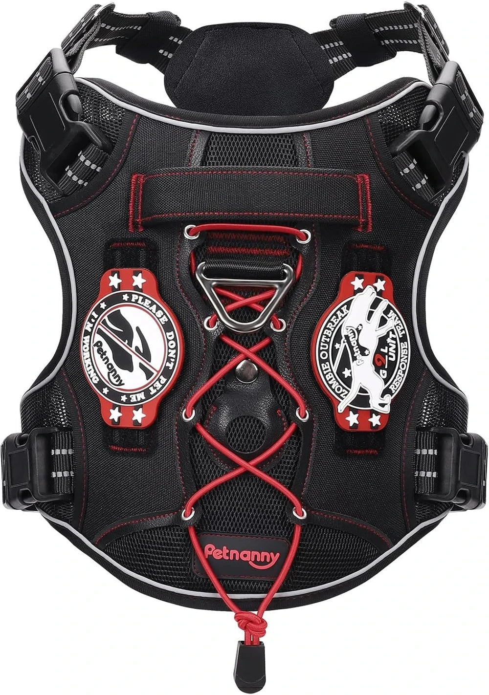 Petnanny Tactical Dog Harness Breathable Mesh Service Vest L Purple Camo