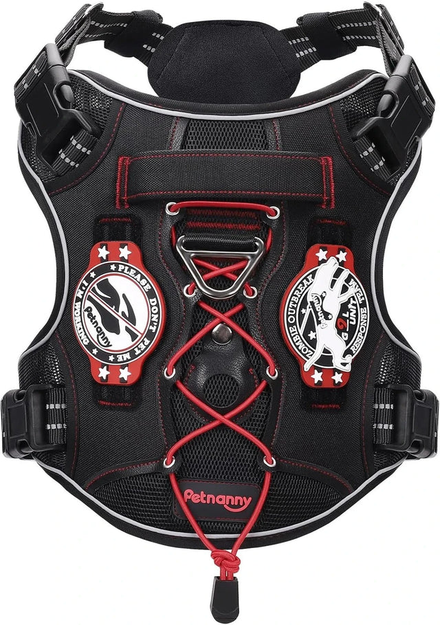 Petnanny Tactical Dog Harness Breathable Mesh Service Vest L Purple Camo