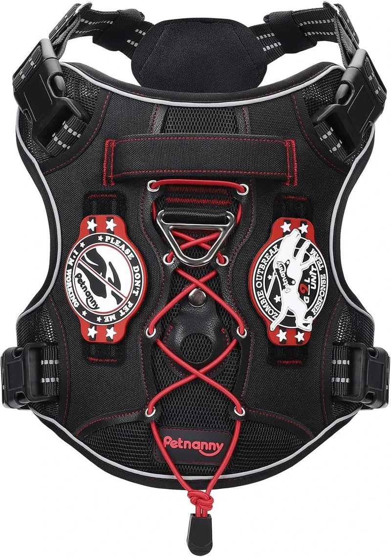 Petnanny Tactical Dog Harness Breathable Mesh Service Vest L Purple Camo