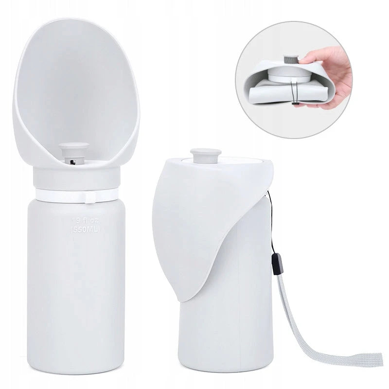 Portable pet water bottle for dogs, outdoor water dispenser for large, medium, and small dogs, cat and dog water feeder, cat feeding device