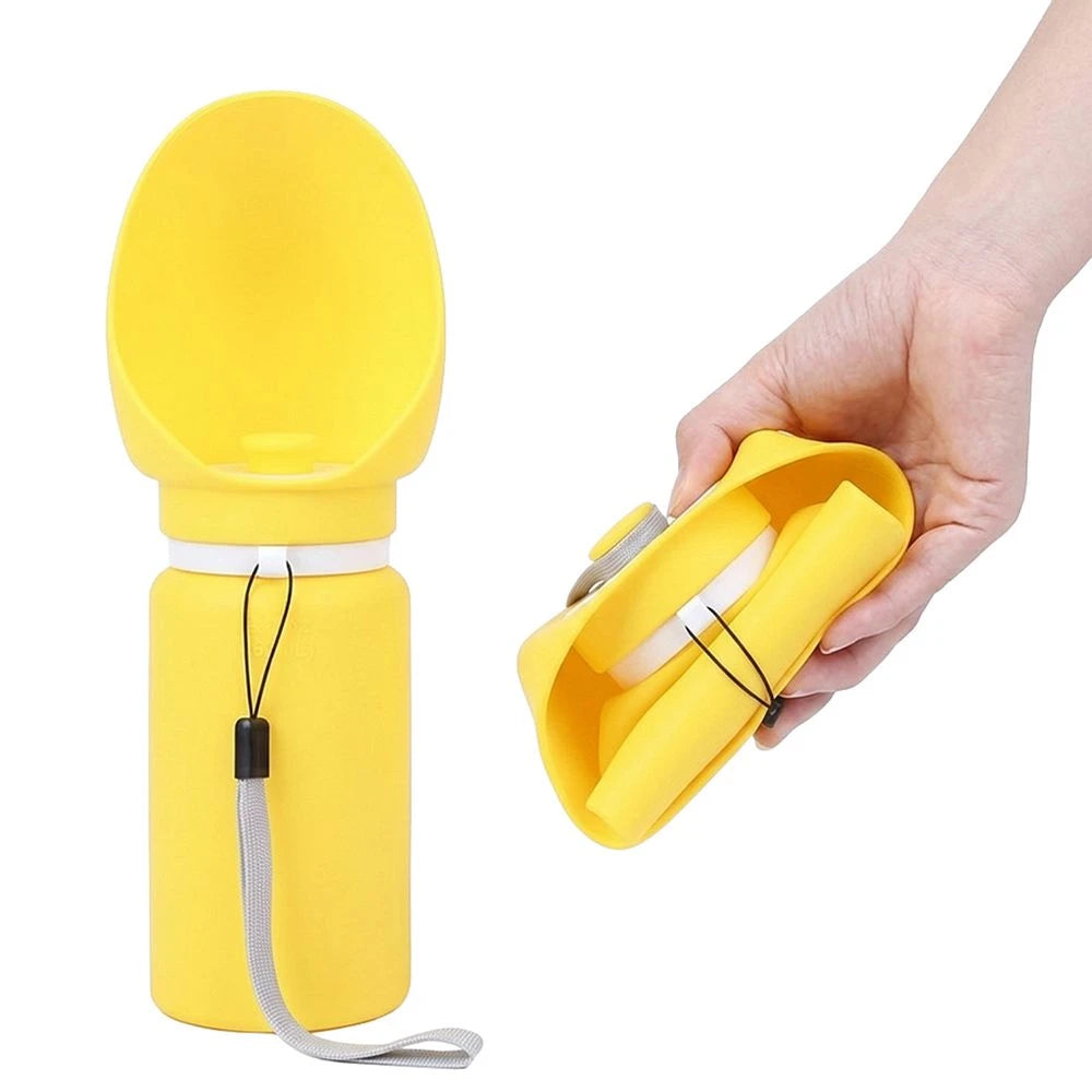 Portable pet water bottle for dogs, outdoor water dispenser for large, medium, and small dogs, cat and dog water feeder, cat feeding device
