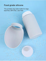 Portable pet water bottle for dogs, outdoor water dispenser for large, medium, and small dogs, cat and dog water feeder, cat feeding device