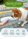 Portable pet water bottle for dogs, outdoor water dispenser for large, medium, and small dogs, cat and dog water feeder, cat feeding device