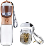 Dog Water Bottle Portable with Food Container & Filter for Travel