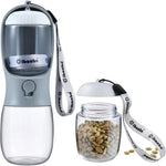 Dog Water Bottle Portable with Food Container & Filter for Travel