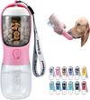 Dog Water Bottle Portable with Food Container & Filter for Travel