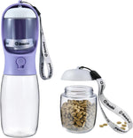Dog Water Bottle Portable with Food Container & Filter for Travel