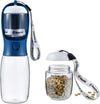 Dog Water Bottle Portable with Food Container & Filter for Travel