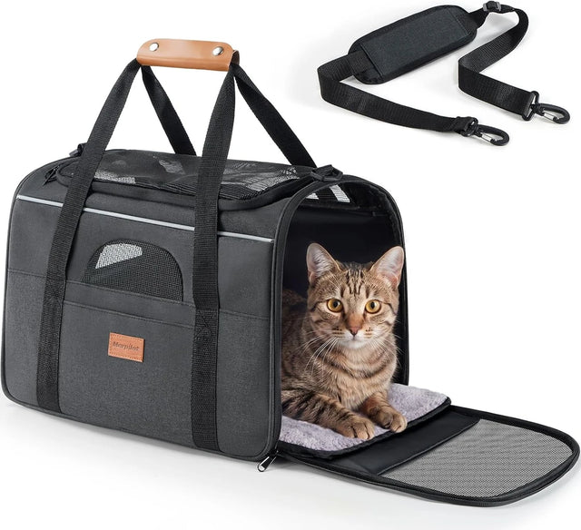 Morpilot Cat Carrier Soft for Large Medium Cats and Puppy up to 18lbs