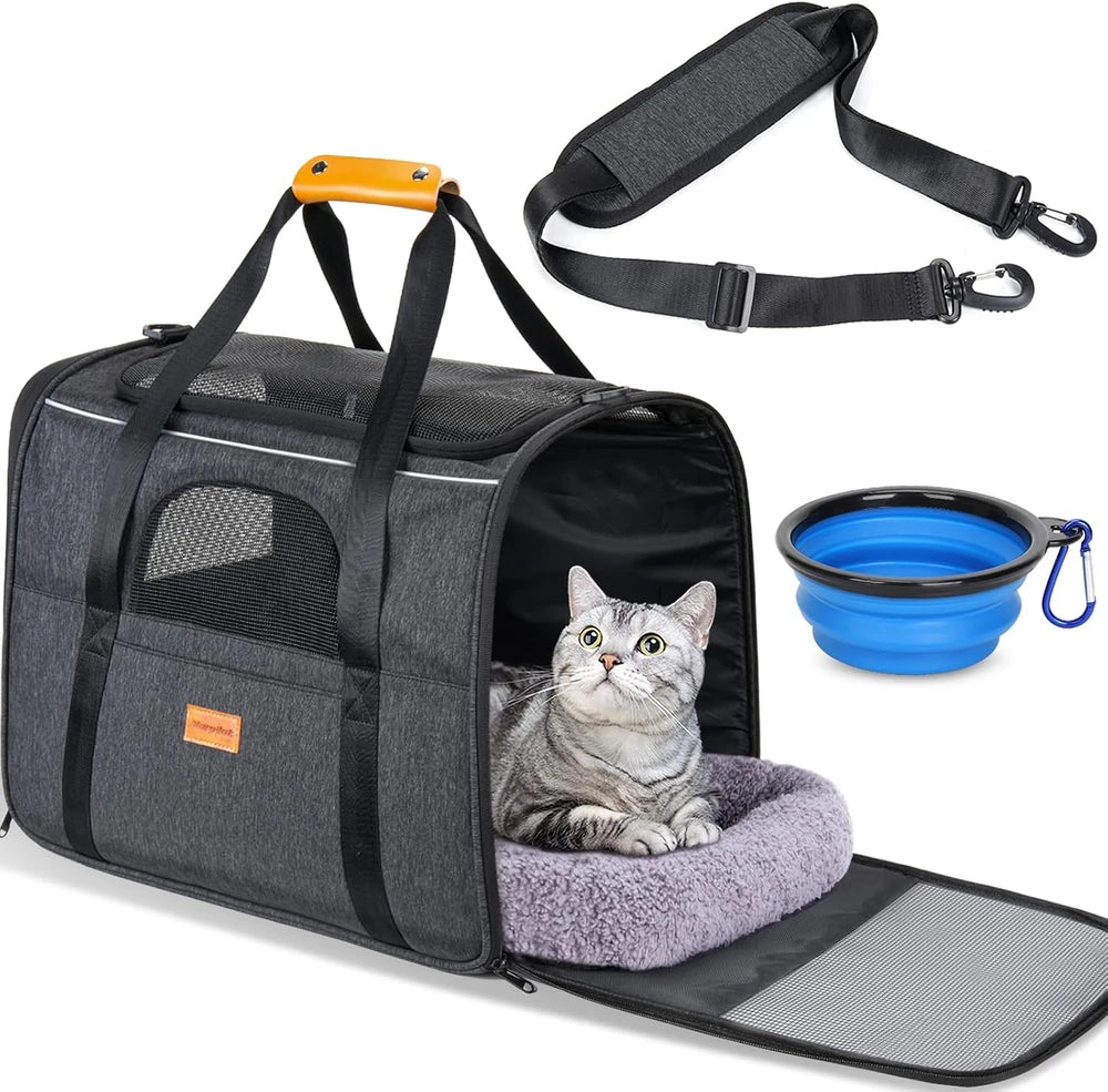 Morpilot Cat Carrier Soft for Large Medium Cats and Puppy up to 18lbs