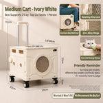 Double-layer cat carrier, portable pet trolley case, large-capacity airline crate, foldable cat carrier, can be taken on a plane