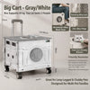 Double-layer cat carrier, portable pet trolley case, large-capacity airline crate, foldable cat carrier, can be taken on a plane