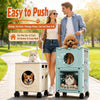 Double-layer cat carrier, portable pet trolley case, large-capacity airline crate, foldable cat carrier, can be taken on a plane