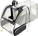 Texsens Innovative Traveler Bubble Backpack Pet Carriers for Cats and Dogs (Black)