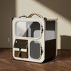 Large-capacity pet carrier for cats, portable multi-cat pet luggage with wheels, multifunctional trolley case, transparent backpack