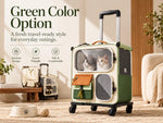 Large-capacity pet carrier for cats, portable multi-cat pet luggage with wheels, multifunctional trolley case, transparent backpack