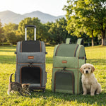 Moorpet/Portable Breathable Large Capacity Double-Layer Pet Bag for Cats and Dogs