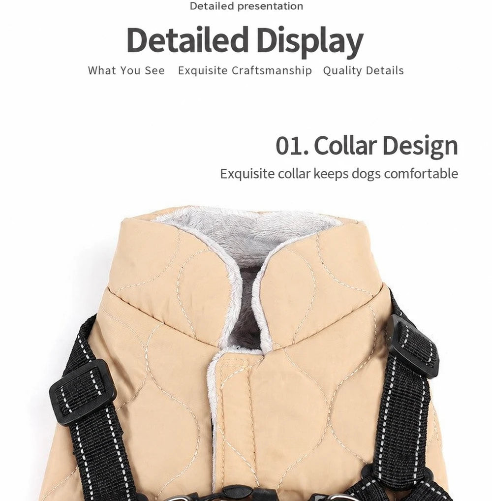 New cross-border pet dog clothing, autumn and winter collection, thickened cotton dog clothes, two-legged vest for small dogs, leash manufacturer