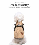 New cross-border pet dog clothing, autumn and winter collection, thickened cotton dog clothes, two-legged vest for small dogs, leash manufacturer