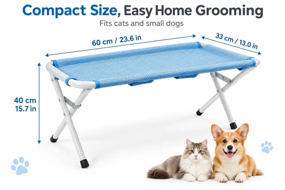 New mesh pet bathing and grooming stand, foldable, for cats and dogs, a must-have for pet cleaning and bathing