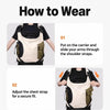Breathable mesh front carrier for cats, designed to be worn on the chest