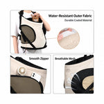 Breathable mesh front carrier for cats, designed to be worn on the chest