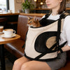 Breathable mesh front carrier for cats, designed to be worn on the chest