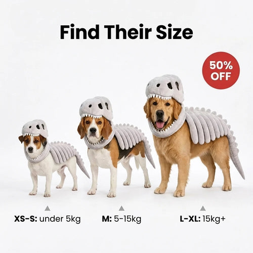 3D Dinosaur Dog Costume | Turn Your Pup Into a Walking T-Rex