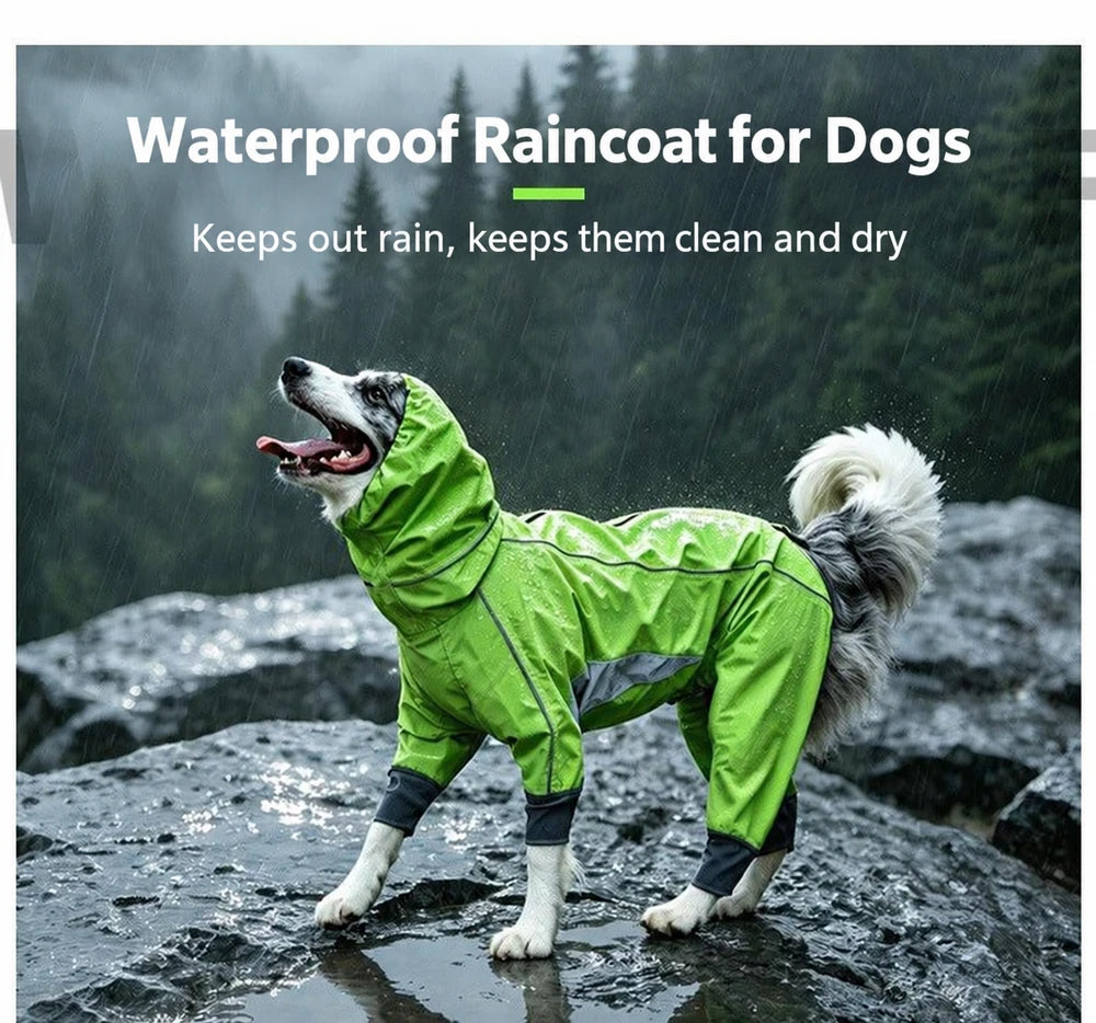 Reflective Waterproof Dog Raincoat | Weather Protection Jacket for Outdoor Adventures
