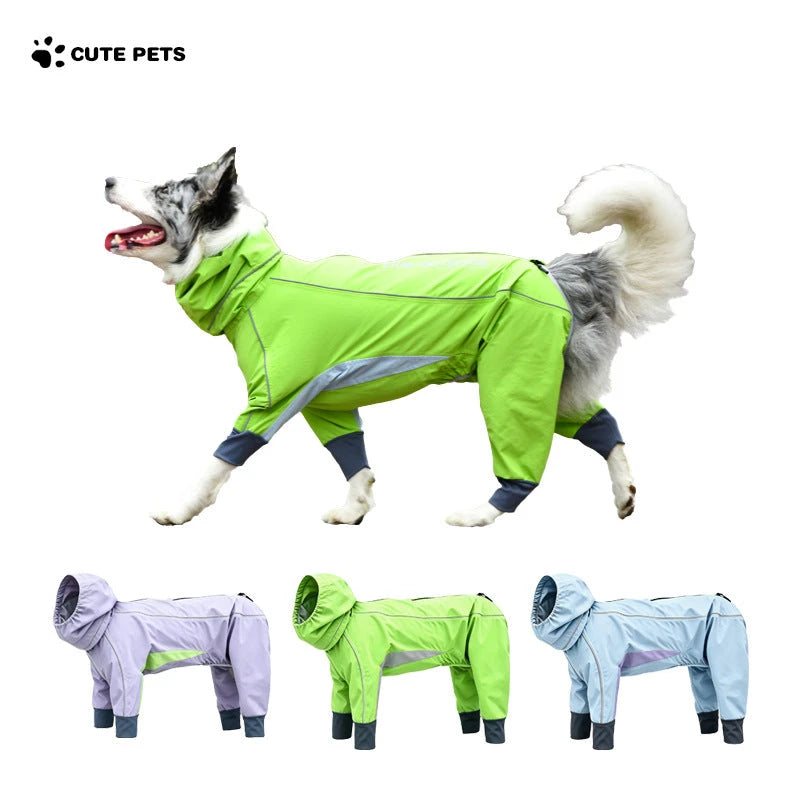 Reflective Waterproof Dog Raincoat | Weather Protection Jacket for Outdoor Adventures