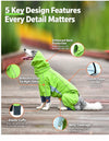Reflective Waterproof Dog Raincoat | Weather Protection Jacket for Outdoor Adventures