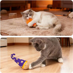 Wooden Wobble Cat Toy with Catnip | Interactive Indoor Cat Toy