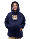 Pet Pocket Hoodie unisex hooded sweatshirt made of lamb wool