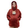 Pet Pocket Hoodie unisex hooded sweatshirt made of lamb wool